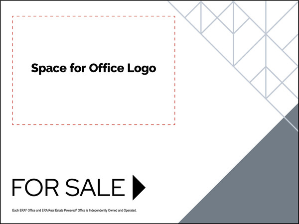 Directional For Sale Sign Panel, 18h x 24w, 4mm Corrugated Plastic