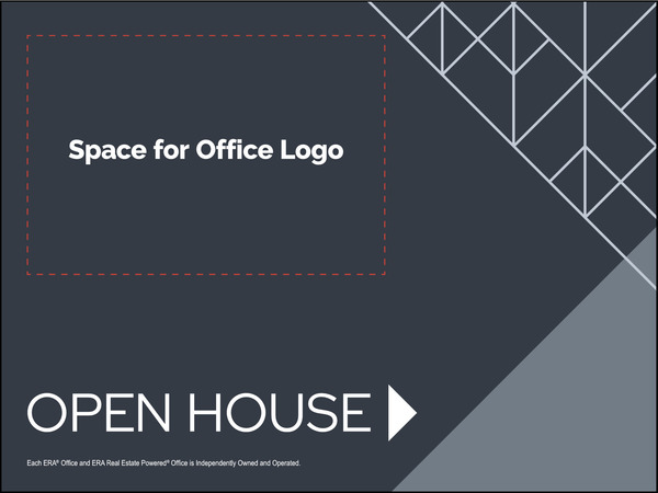Directional Open House Sign Panel, 18h x 24w, 4mm Corrugated Plastic