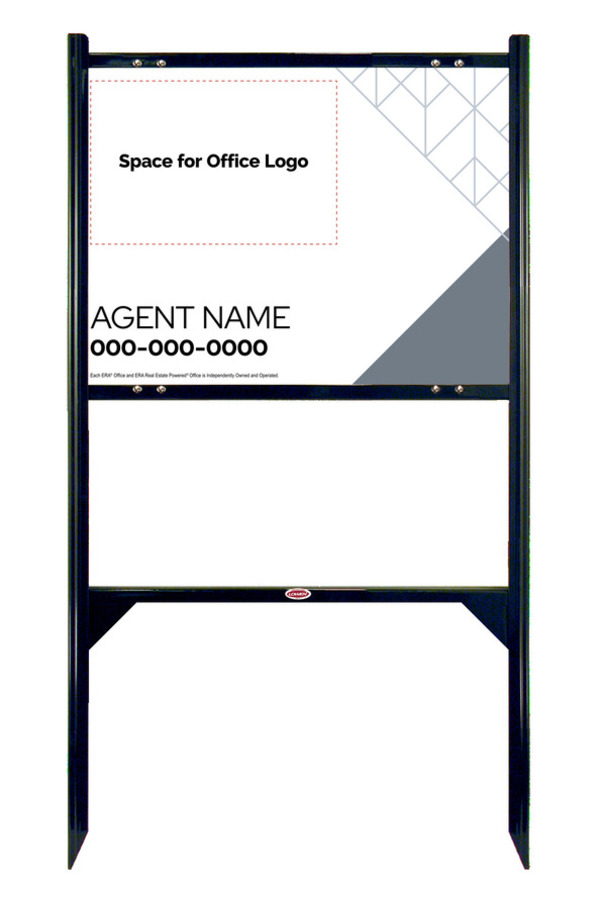 Angle Iron Frame and Agent Sign Panel Unit, 18h x 24w, Steel