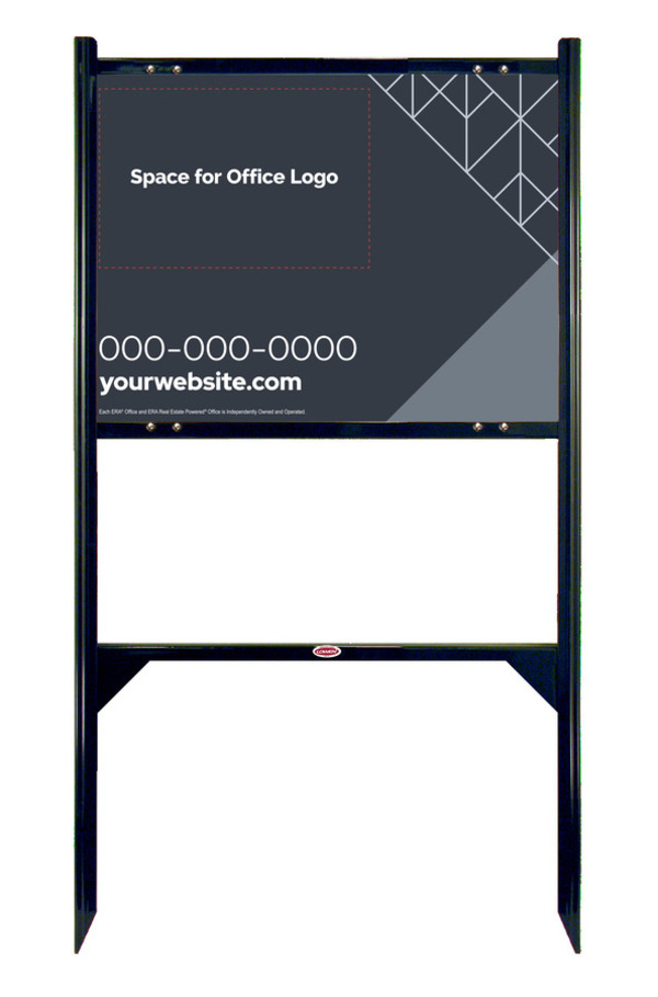 Angle Iron Frame and Office Sign Panel Unit, 18h x 24w, Steel