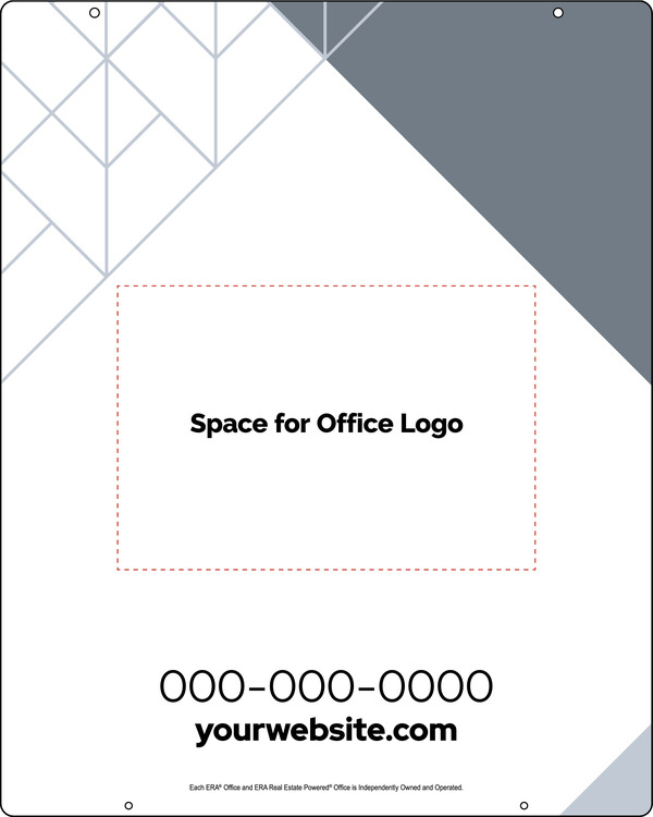 Hanging Office Sign Panel, 30h x 24w, Steel