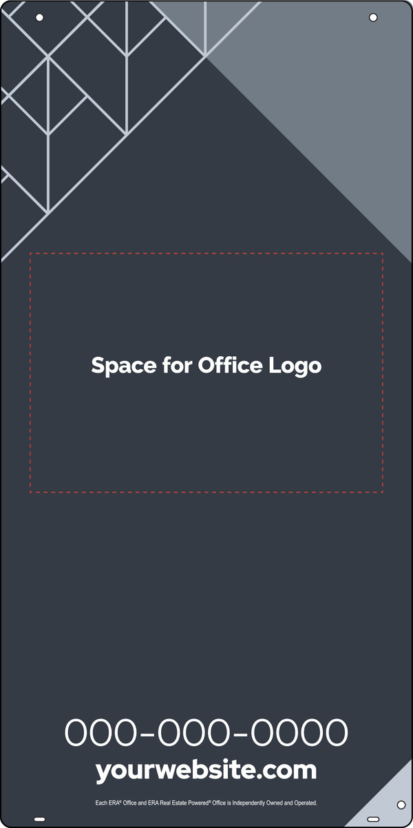 Hanging Office Sign Panel, 36h x 18w, Steel