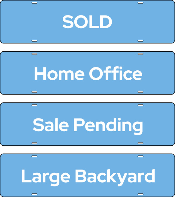 Message Sign Rider, 6h x 24w, Steel