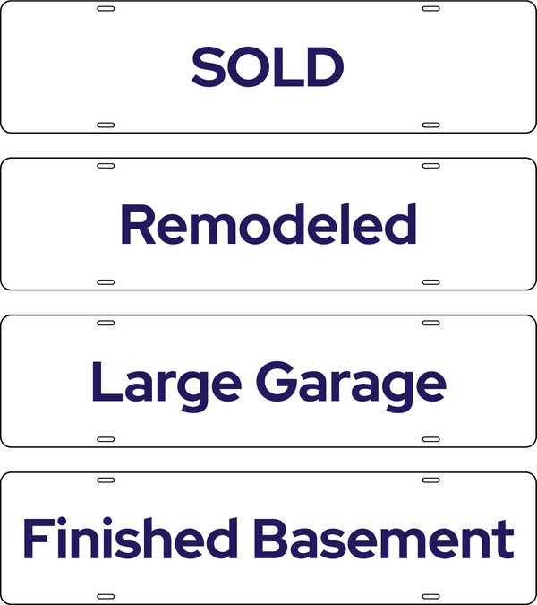 Message Sign Rider, 6h x 24w, Steel