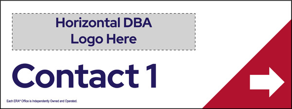 Directional Sign Panel, 9h x 24w, 4mm Corrugated Plastic