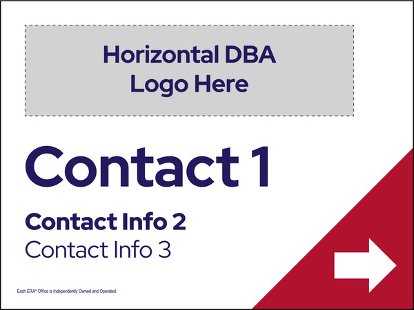 Directional Sign Panel, 18h x 24w, 4mm Corrugated Plastic