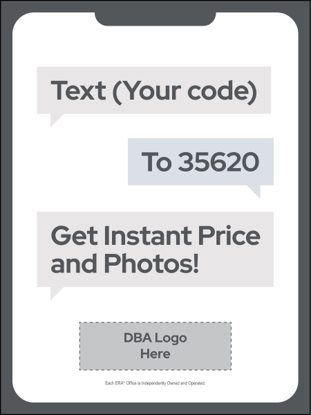 Text Your Code Sign Panel, 24h x 18w, 4mm corrugated plastic