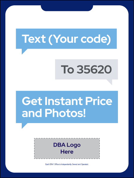 Text Your Code Sign Panel, 24h x 18w, 4mm corrugated plastic