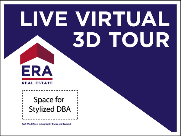 Live Virtual 3D Tour w Logo Sign Panel, 18h x 24w, Steel