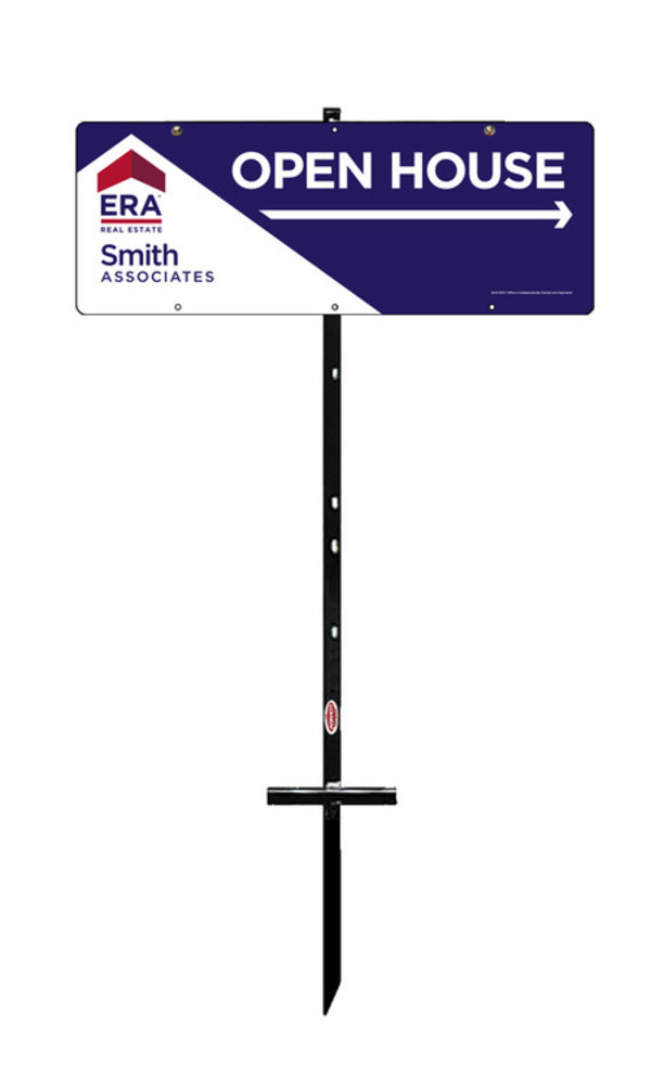 open house t-stake and sign panel unit, 24ga steel 9h x 24w