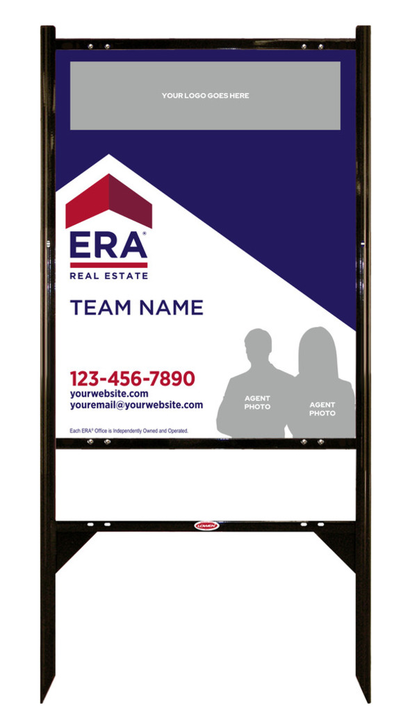 Team Logo - Photo Angle Iron Frame and Sign Panel Unit, 30h x 24w, Steel