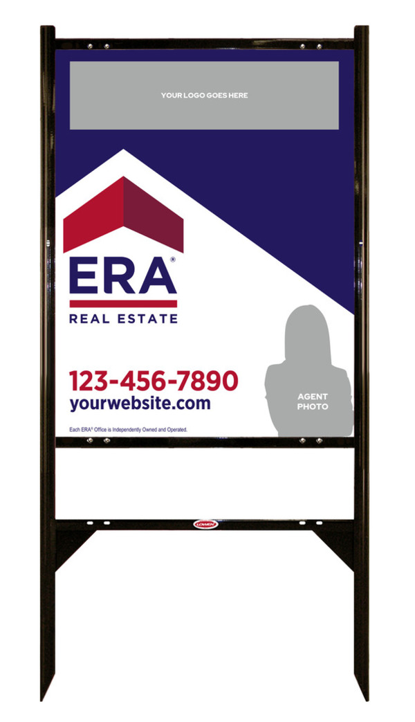 Team Logo - Photo Angle Iron Frame and Sign Panel Unit, 30h x 24w, Steel