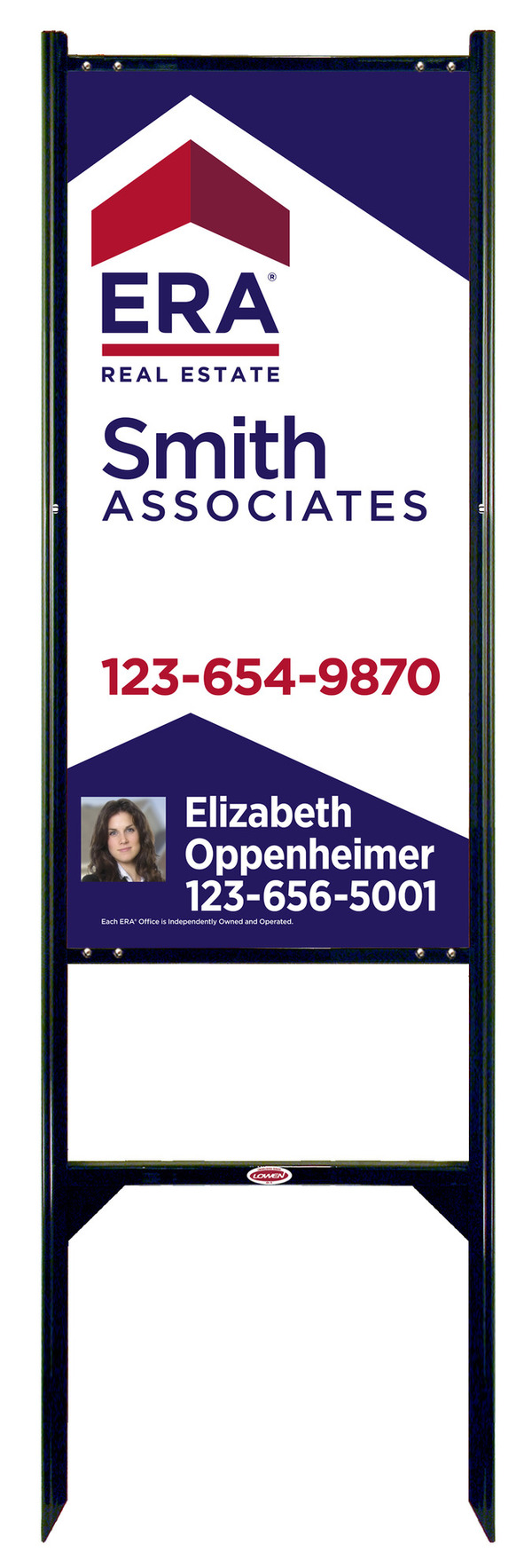 angle iron sign frame and photo panel unit, 24 GA steel 36h x 18w