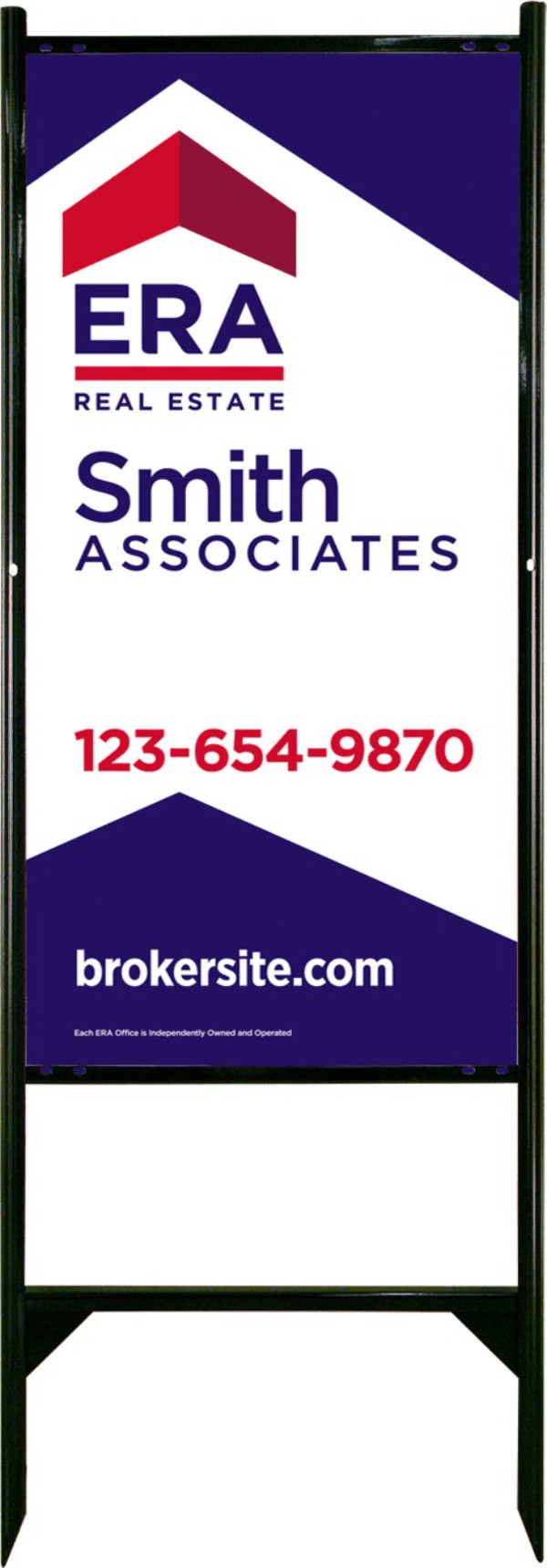 angle iron sign frame and panel unit, 24 GA steel 36h x 18w