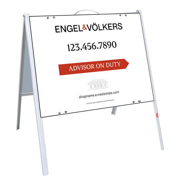 Directional A-Frame and Advisor on Duty Sign Unit, 18h x 24w, .050 Poly