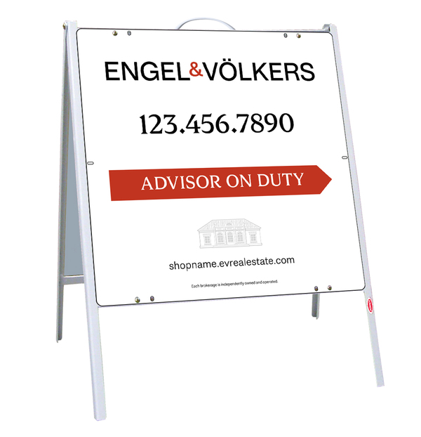Directional A-Frame and Advisor on Duty Sign Unit, 24h x 24w, .050 Poly