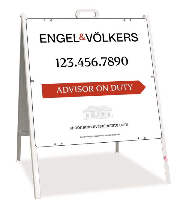 Directional A-frame and Advisor on Duty Sign Unit, 24h x 24w, Steel