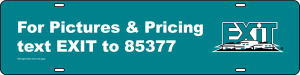 Text Keyword Sign Rider, 6h x 24w, Blue