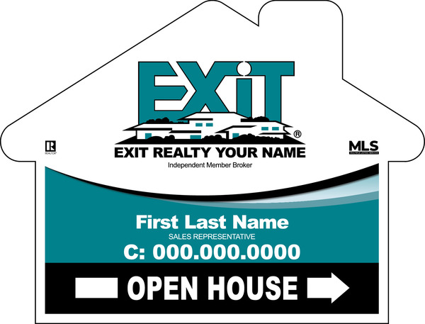 Corrugated Plastic House Shape Panel, 18h x 24w