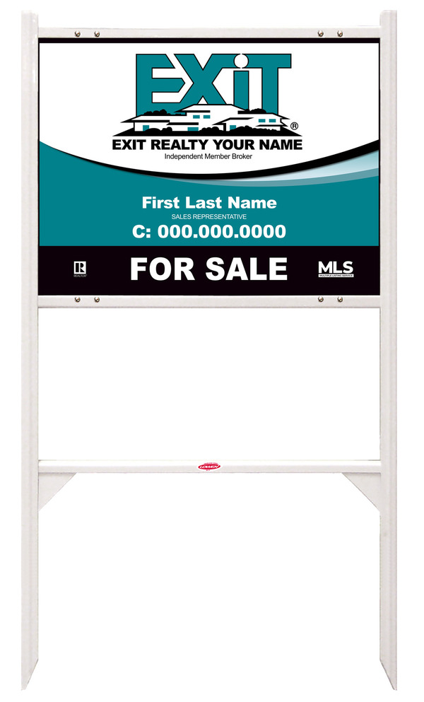 White Angle Iron Sign Unit, 18h x 24w