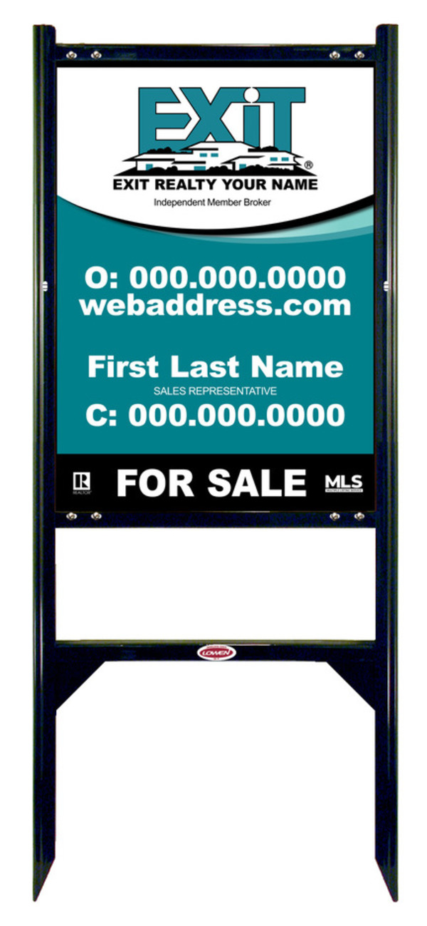 Black Angle Iron Sign Unit, 24h x 18w