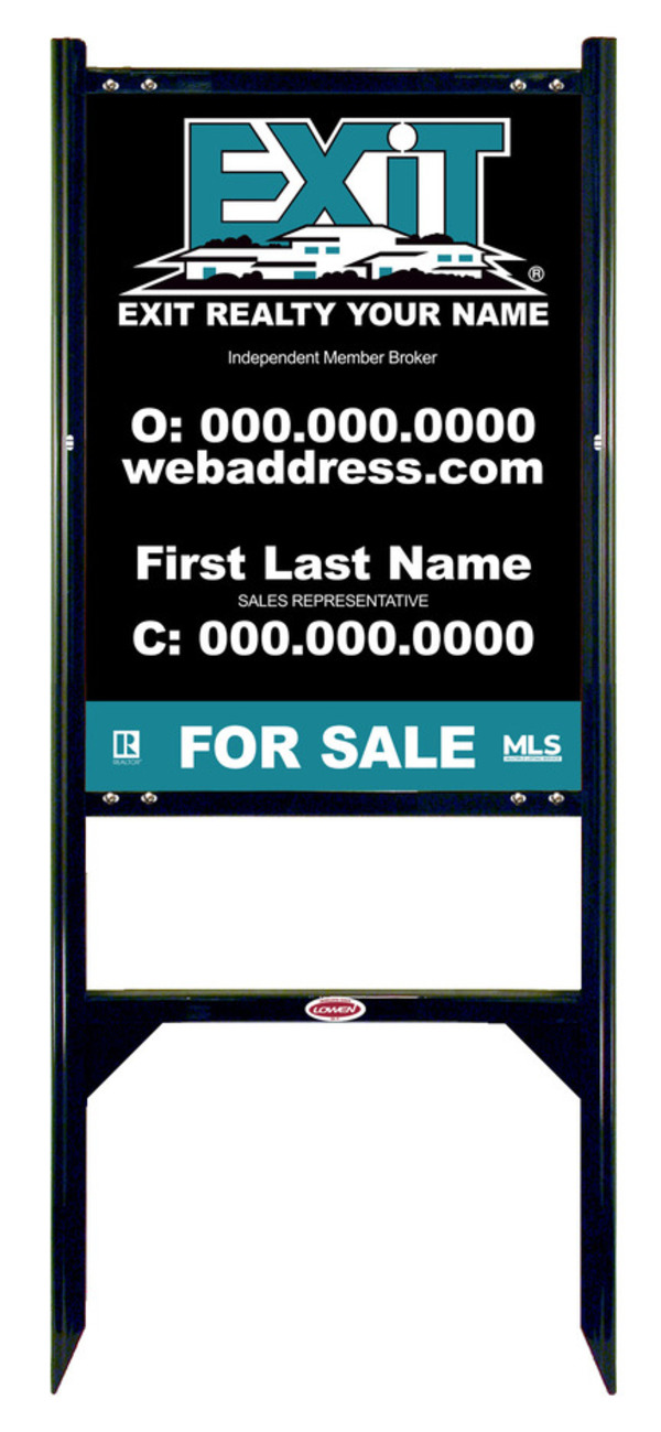 Black Angle Iron Sign Unit, 24h x 18w