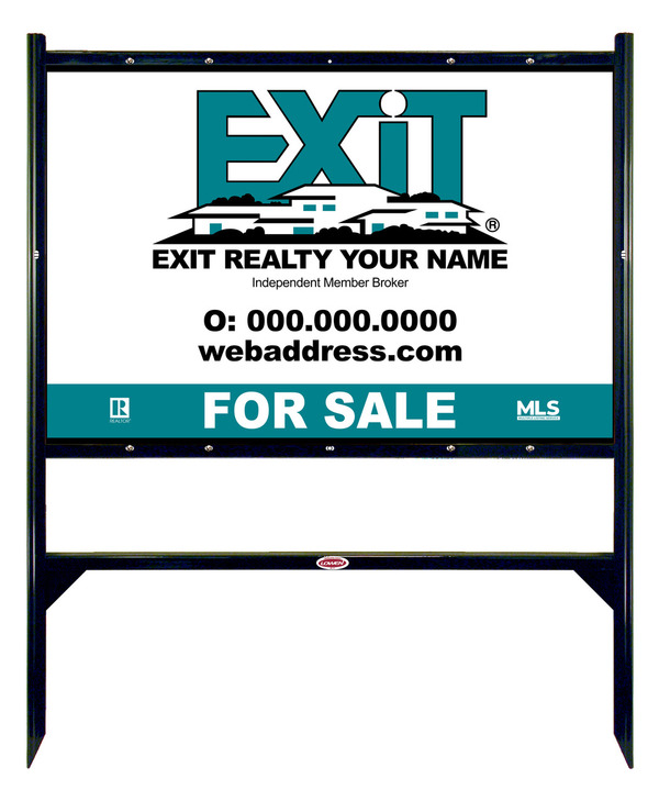 Black Angle Iron Sign Unit, 24h x 36w