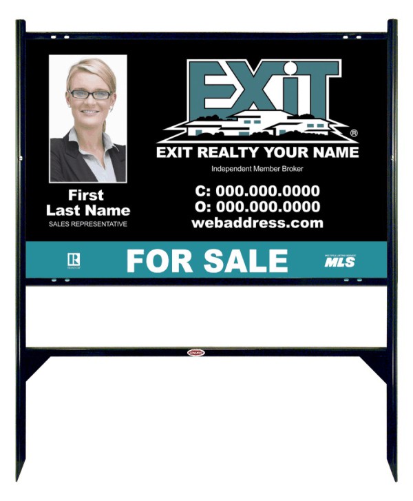 Black Angle Iron Sign Unit, 24h x 36w