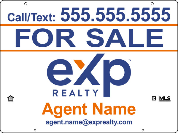 Hanging Agent Sign Panel, 24 ga. Steel, 18h x 24w