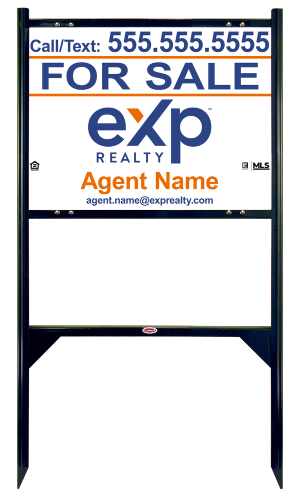 Angle Iron Frame and Agent Sign Panel Unit, 18h x 24w