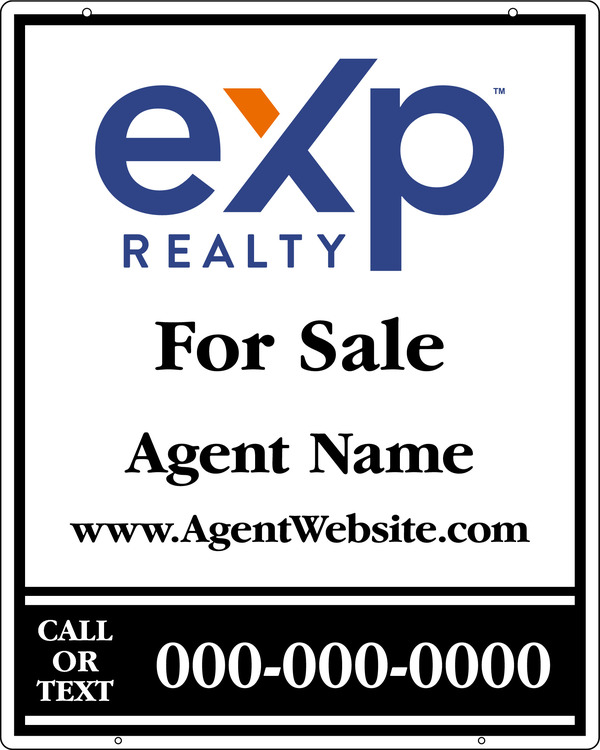 Hanging Agent Sign Panel, 24 ga. Steel, 30h x 24w