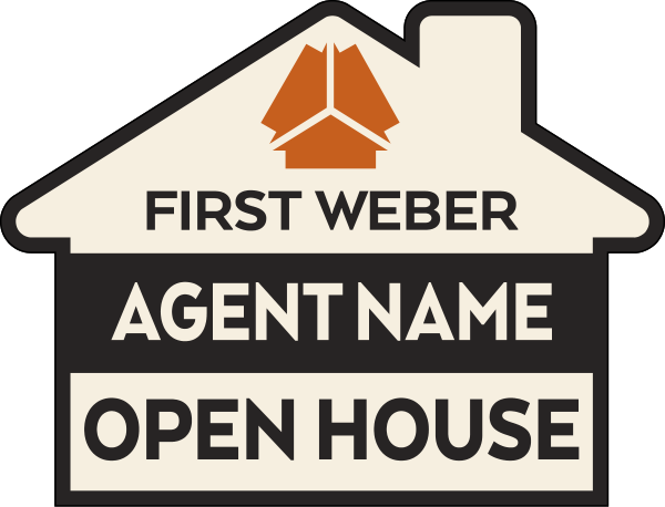 Agent Name Open House House sign Panel, 18h x 24w, 4mm Corrugated Plastic