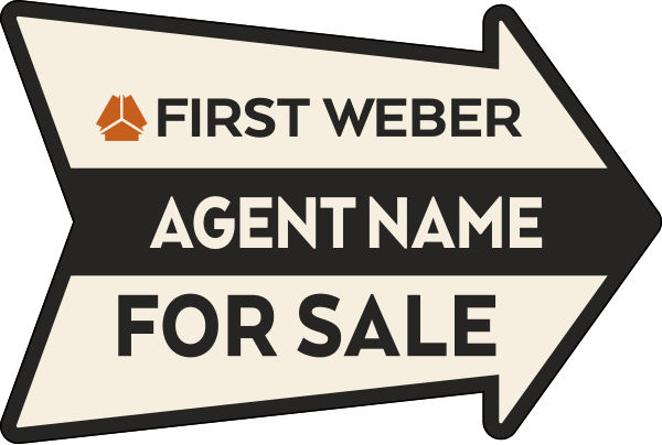 Agent Name For Sale Arrow sign Panel, 18h x 24w, 4mm Corrugated Plastic