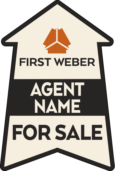 Agent Name For Sale SF Arrow sign Panel, 24h x 18w, 4mm Corrugated Plastic