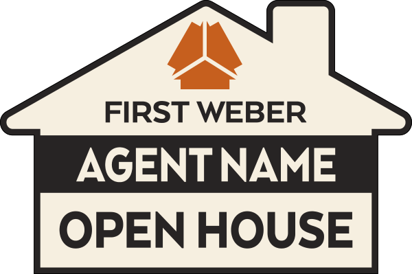 Agent Name Open House House sign Panel, 24h x 36w, 4mm Corrugated Plastic