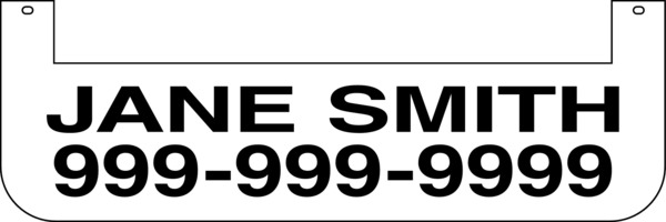 Agent Sign Rider with tabs, 6h x 24w, .050 Poly