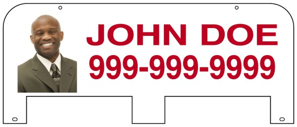 Real Estate Photo Sign Rider with tabs, .150 Polyethylene 8h x 24w