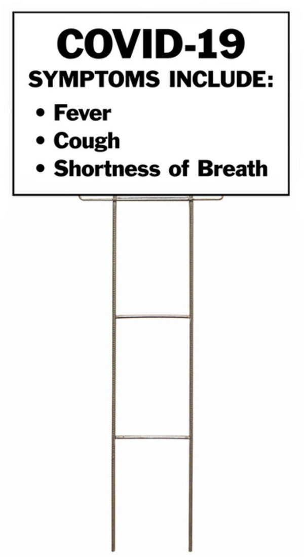Wire Stake H-Frame and Sign Panel Unit, 12h x 18w, 4mm Corrugated Plastic