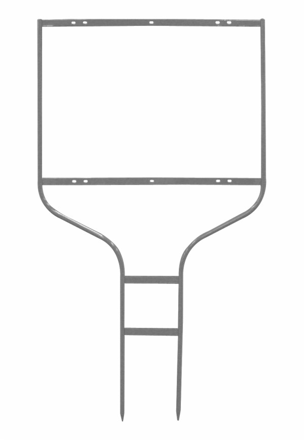 Round Rod Sign Frame, 18h x 24w - Gray