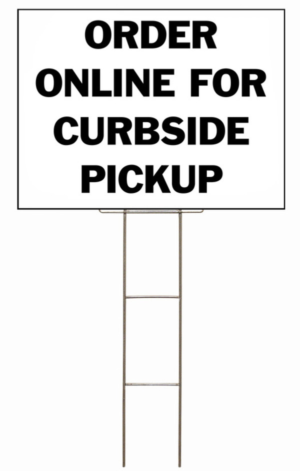 Wire Stake H-Frame and Sign Panel Unit, 18h x 24w, 4mm Corrugated Plastic