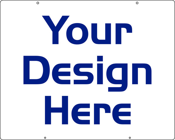 Real Estate Hanging Sign Panel with grommets, 24 GA Steel 24h x 30w