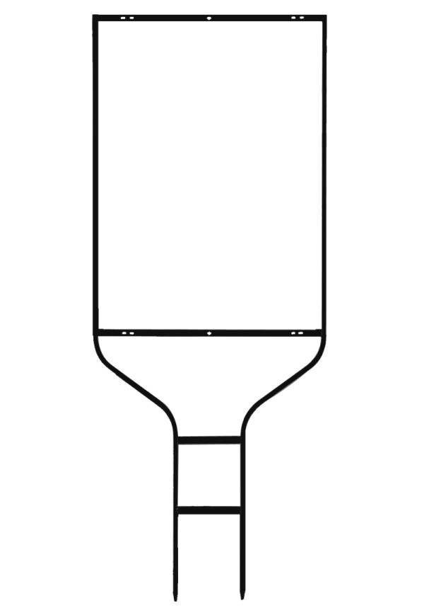 Real Estate Round Rod Sign Frame,  28h x 20w - Black