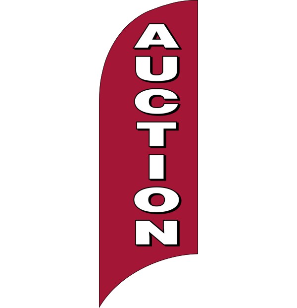 real estate auction feather flag only , 7-foot