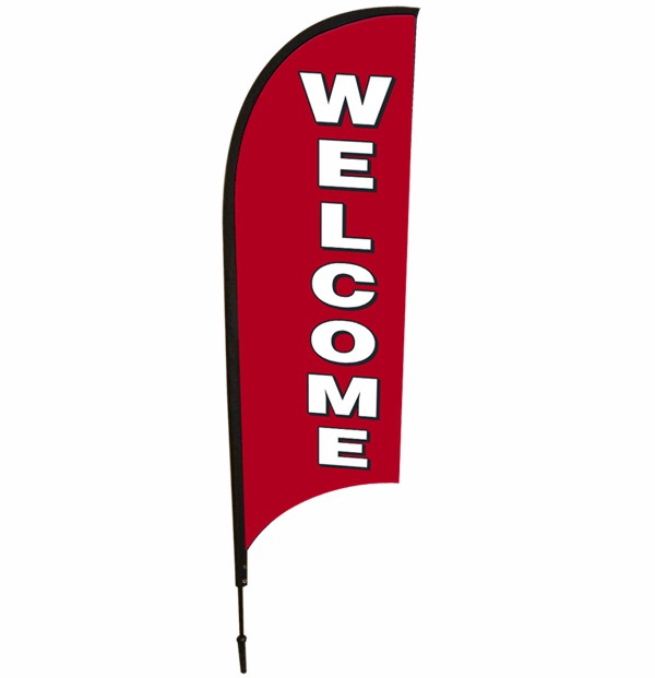 real estate welcome feather flag unit, 9-foot