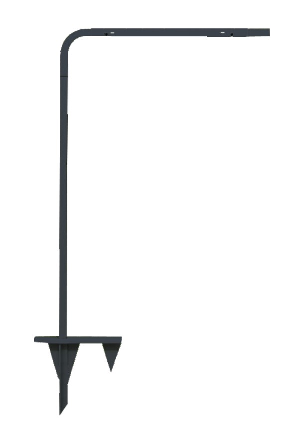 Real estate tube sign stake, 51.25  - Black
