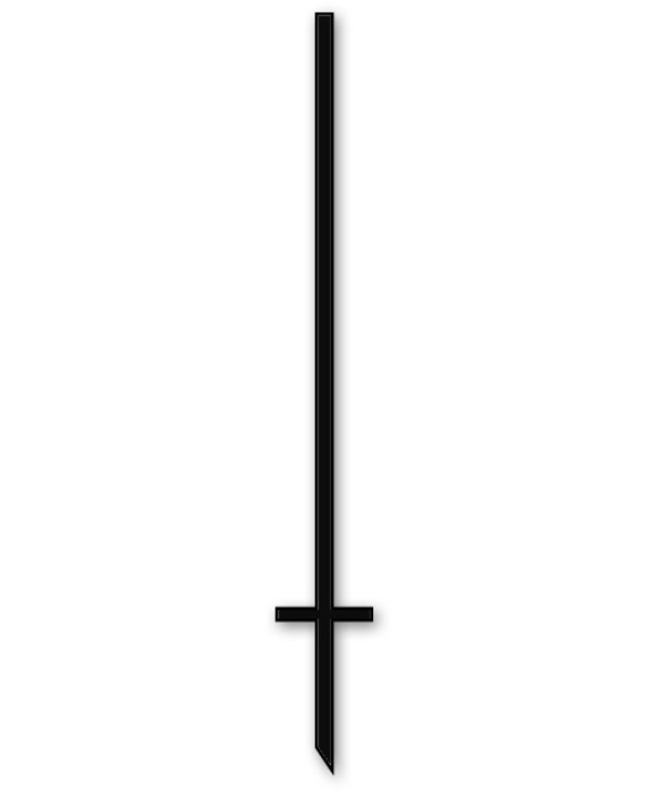 angle iron sign stake, 48 - Black