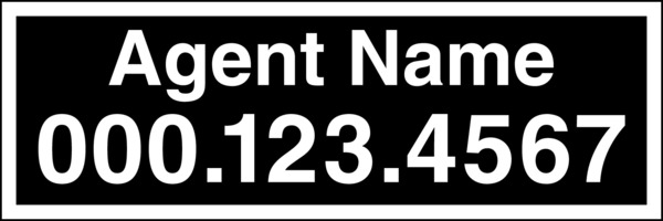 real estate agent sign rider, 24 GA steel 8h x 24w