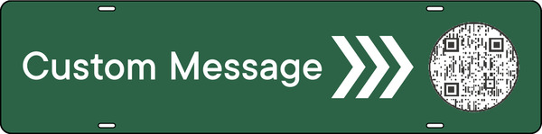 Custom Copy w QR Code Sign Rider, 6h x 24w, 3MM Aluminum Composite
