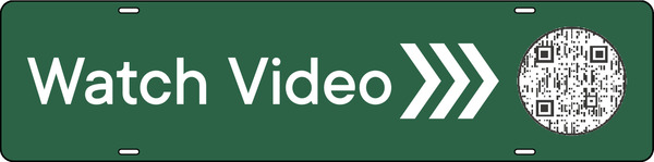 Watch Video w QR Code Sign Rider, 6h x 24w, 3MM Aluminum Composite
