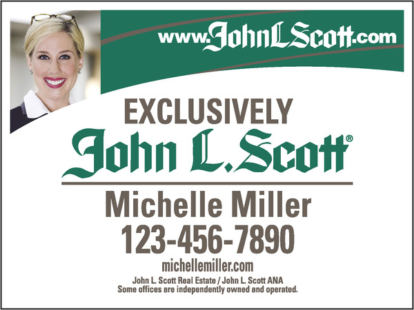 Hanging Agent Photo Sign Panel, 24 GA steel 18h x 24w